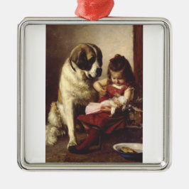 Adorno Metálico Paul Hermann Wagner: Mejores Amigos Arte Victorian