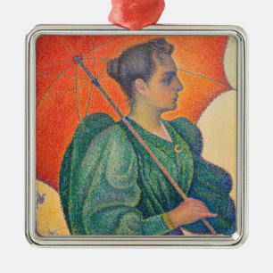 Adorno Metálico Paul Signac - Mujer con un Paraguas