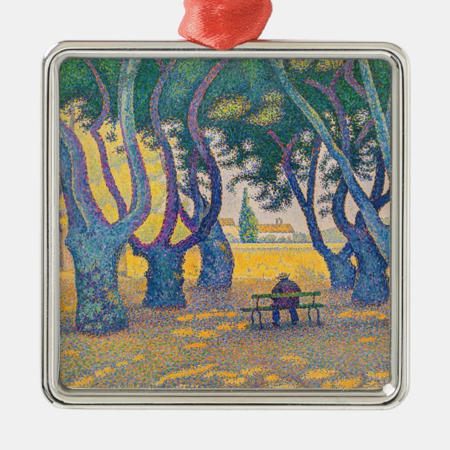 Adorno Metálico Paul Signac - Place des Lices, Saint-Tropez (Frente)