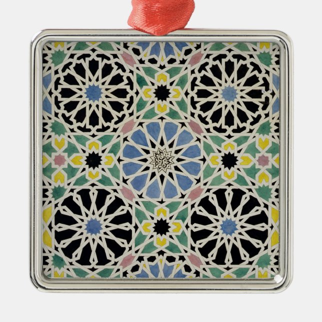 Adorno Metálico Pavimento de mosaico en Alhambra, 'del árabe (Frente)