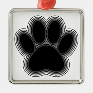 Adorno Metálico Paw De Perro Con Salidas