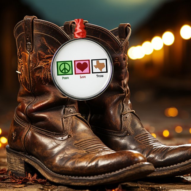 Adorno Metálico Paz Amor Texas (Subido por el creador)