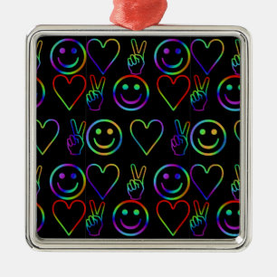 ADORNO METÁLICO PAZ, AMOR Y FELICIDAD