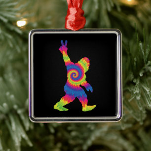 Adorno Metálico Peace Love Bigfoot - Amantes de pie grande