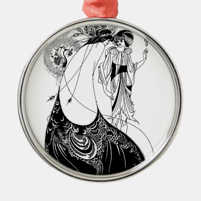 Adorno Metálico Peacock Skirt Beardsley Nouveau (Frente)