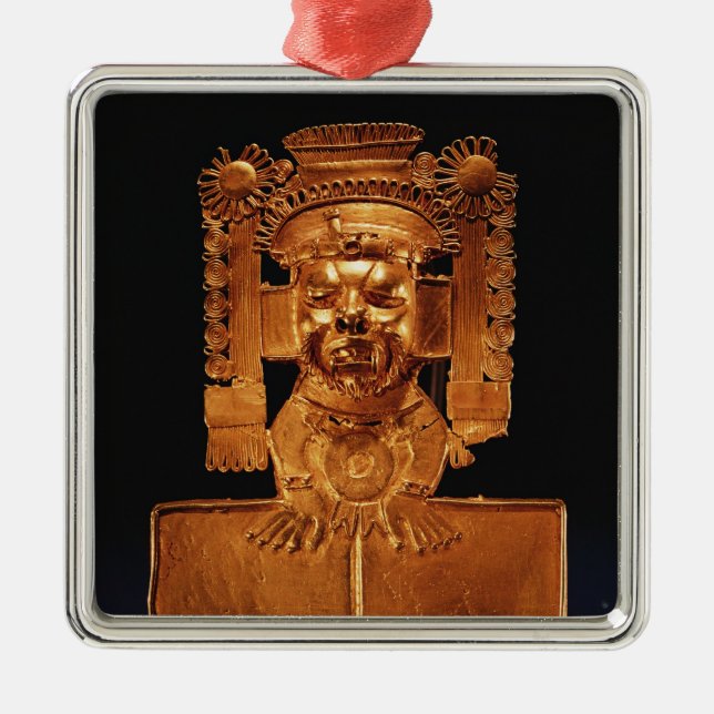 Adorno Metálico Pectoral de dios Xipe Totec (Frente)