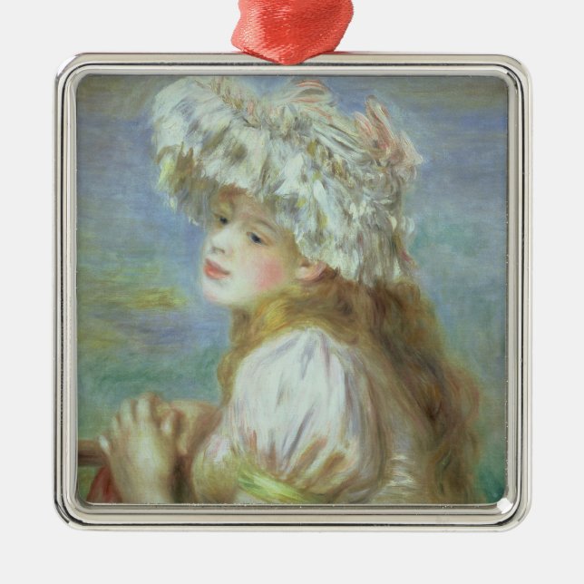 Adorno Metálico Pedro una mujer joven de Renoir el | en un gorra (Frente)