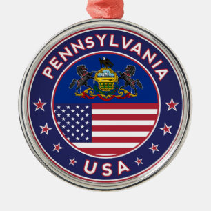 Adorno Metálico Pegatina de Pennsylvania, estuche de teléfono, bol