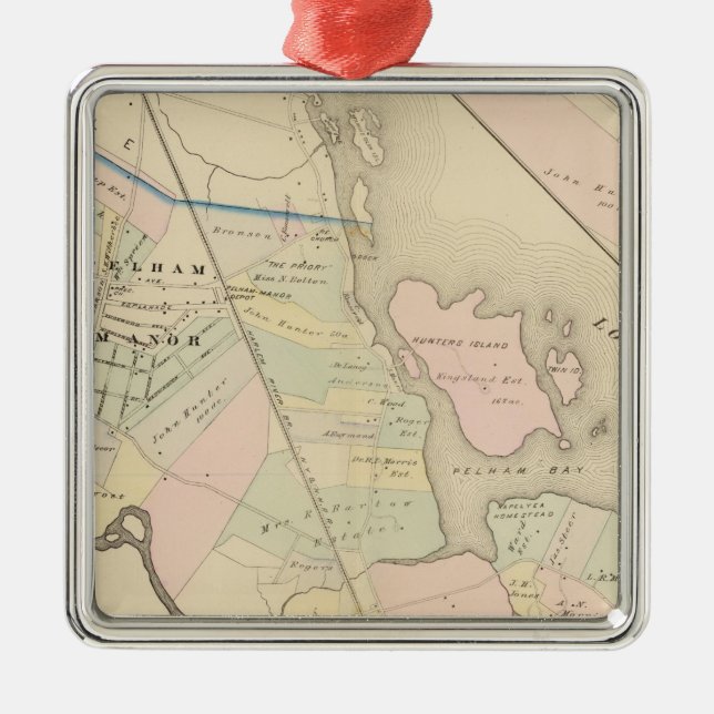 Adorno Metálico Pelham, señorío de Pelham, Nueva York (Frente)