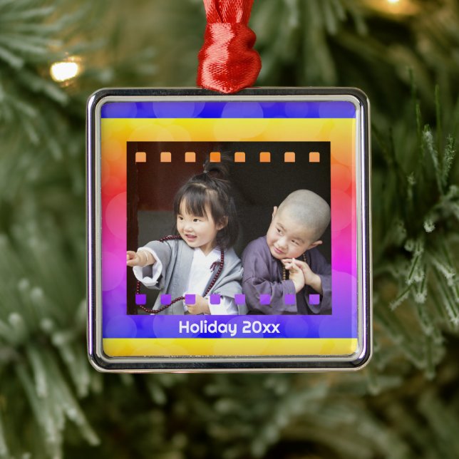 Adorno Metálico Película de foto negativa con Personalizado de tex (Árbol)