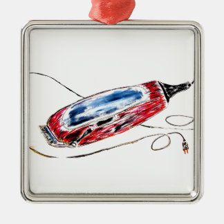 Adorno Metálico Peluquero rojo Clippers