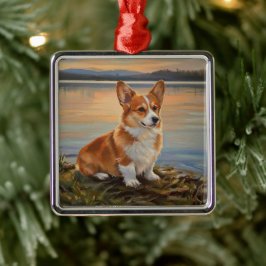 Adorno Metálico Pembrook Welsh Corgi