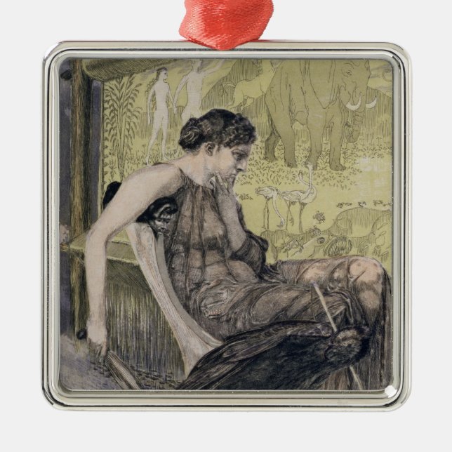 Adorno Metálico Penélope que teje una cubierta para Laertes su (Frente)