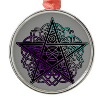 Pentáculo intrincado púrpura y acuático