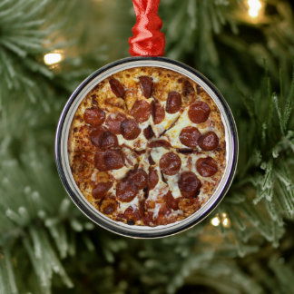 Adorno Metálico Pepperoni Pizza