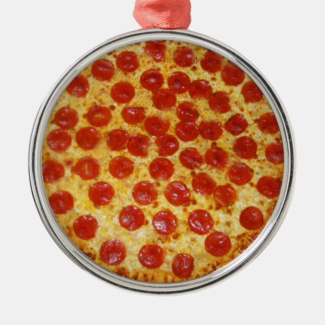Adorno Metálico Pepperoni Pizza (Frente)