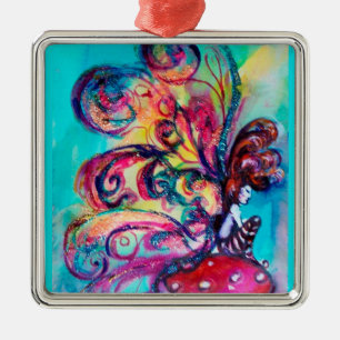 ADORNO METÁLICO PEQUEÑO ELF DE MUSHROOMS VIBRANT RUBY