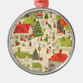 Adorno Metálico Pequeño pueblo del navidad