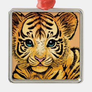 ADORNO METÁLICO PEQUEÑO TIGRE