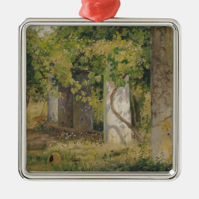 Adorno Metálico Pérgola Con Uvas De Vino (Paisaje De Viñedo) (Frente)