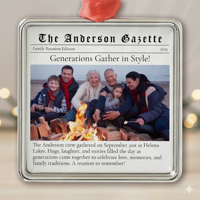 Adorno Metálico Periódico Keepsake de Reunión Familiar (Subido por el creador)