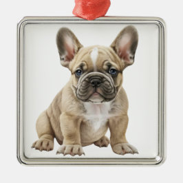 ADORNO METÁLICO PERRO BULLDOG FRANCÉS TAN A LA ACUARELA