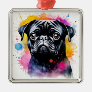 ADORNO METÁLICO PERRO DE BOMBA NEGRO ADORABLE