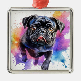 ADORNO METÁLICO PERRO DE BOMBA NEGRO ADORABLE