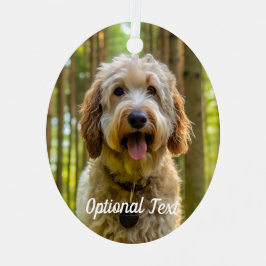 Adorno Metálico Perro de cachorro labrador personalizado en bosque