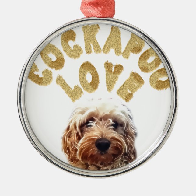 Adorno Metálico Perro de Cockapoo (Frente)