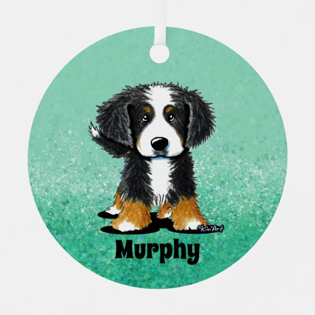 Adorno Metálico Perro de montaña KiniArt Bernese (Anverso)