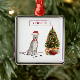 Adorno Metálico Perro de Navidades divertidos de Staffordshire Ter