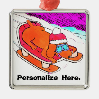 Adorno Metálico Perro divertido lindo Personalizable del dibujo