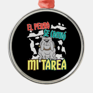 Adorno Metálico Perro español comió mi hogar - Perro Tarea