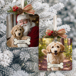 Adorno Metálico Perro Goldendoodle Lindo Navidad 2-Foto