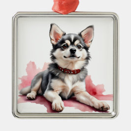 Adorno Metálico PERRO KLEE KAI PEQUEÑO ADORABLE Y ESponjoso