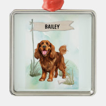 Perro personalizado de acuarela Sussex Spaniel