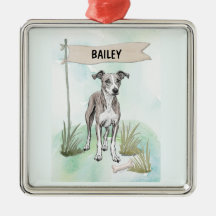 Perro personalizado de Watercolor Whippet