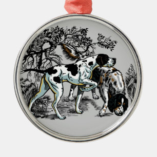 Adorno Metálico perros cazadores