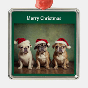 Adorno Metálico Perros de navidad de Cute Merry