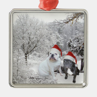 Adorno Metálico Perros del navidad