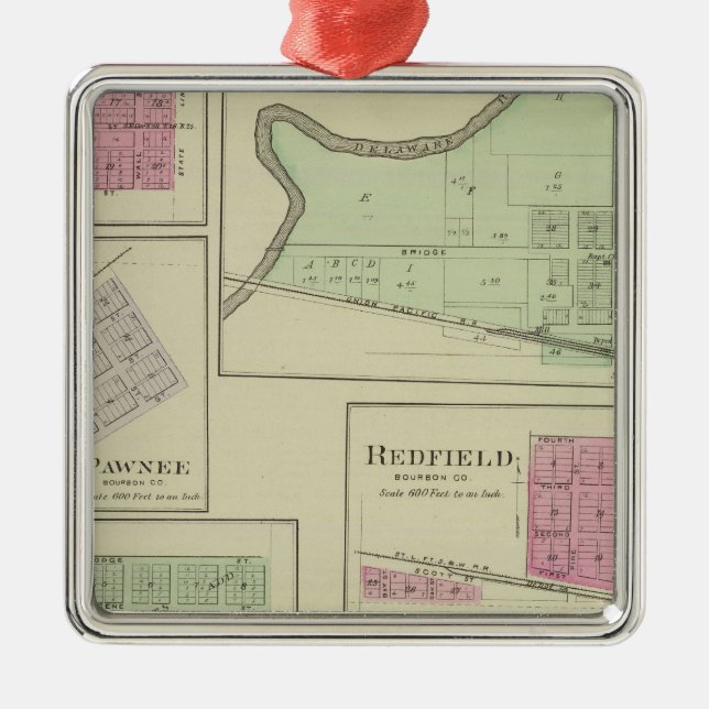 Adorno Metálico Perry, Memphis, Pawnee, Bronson, Redfield, Kansas (Frente)