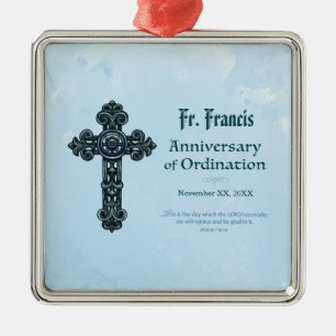 Adorno Metálico Personaliza, sacerdote de aniversario de ordenaci