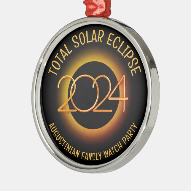 Adorno Metálico Personalizable 2024 TOTAL ECLIPSE SOLAR (Izquierda)