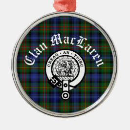Adorno Metálico Personalizable Clan MacLaren Escudo Badge & Tartan