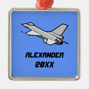 Adorno Metálico Personalizable F16 contra el diseño del Halcón