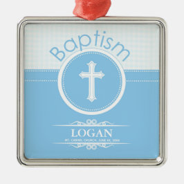 Adorno Metálico Personalizable, niño azul niño bautizo de Dios