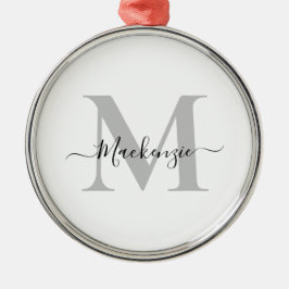 Adorno Metálico Personalización de Monograma Nombre inicial Premiu