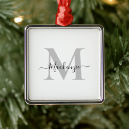 Adorno Metálico Personalización de Monograma Nombre inicial Premiu