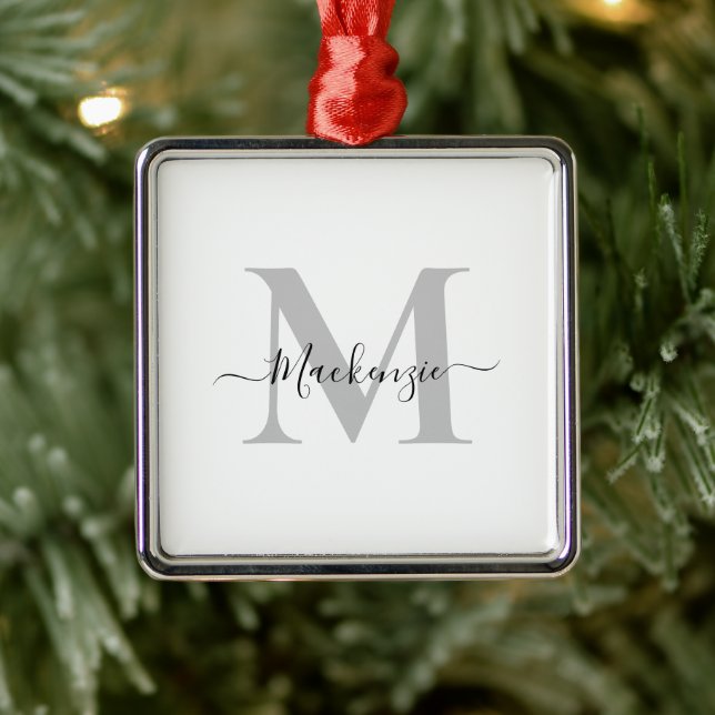 Adorno Metálico Personalización de Monograma Nombre inicial Premiu (Árbol)